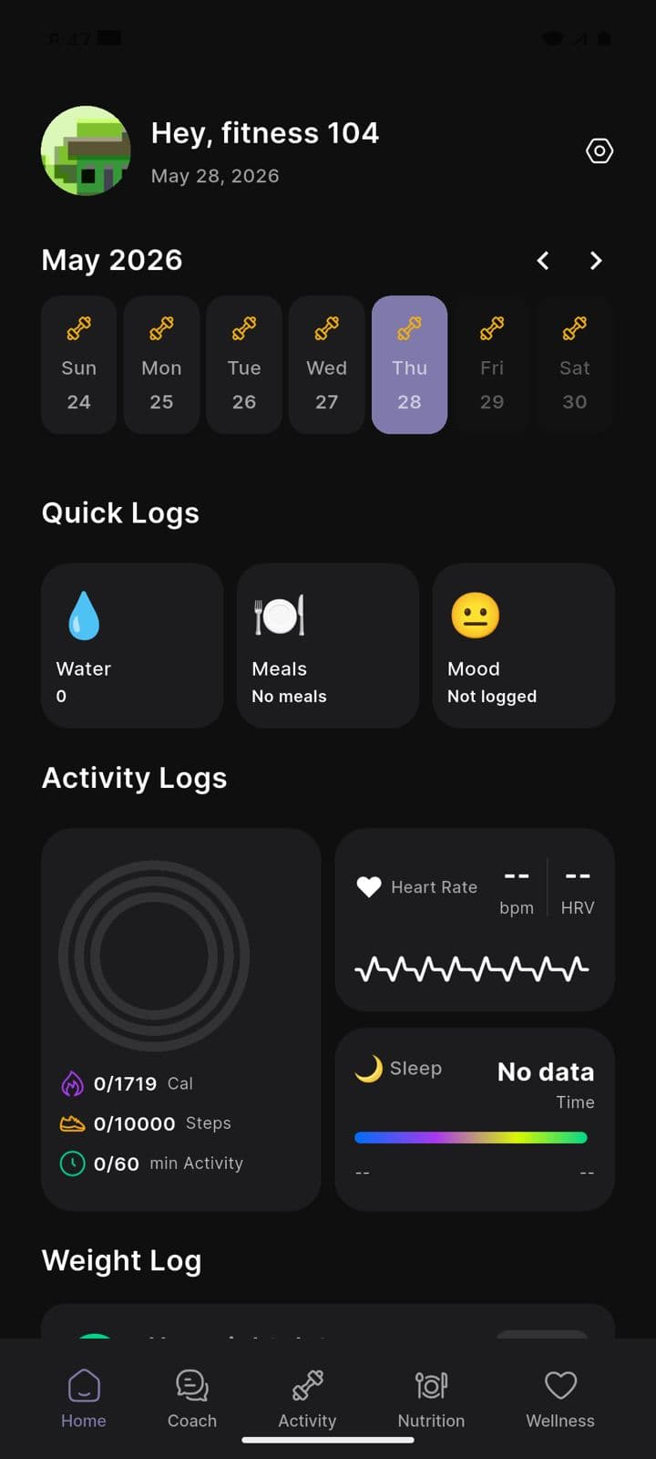 Fitness-9222 dashboard